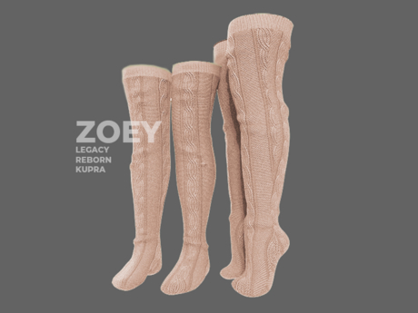Second Life Marketplace - Four23 Zoey Socks & Beanie Nude